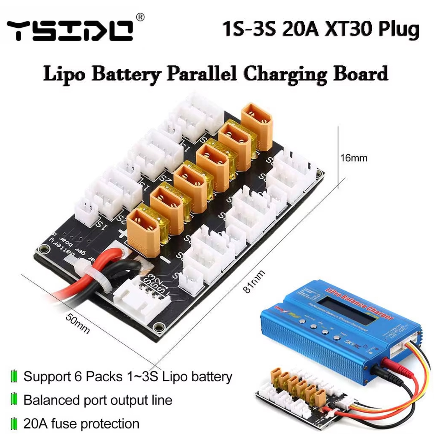 YSIDO Lipo Battery Parallel Ch - Drone Battery Parallel Board avis et prix