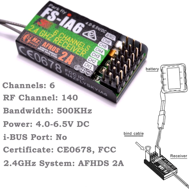 Flysky FS-IA6 Receiver 6CH Dua - Drone Battery Plate avis et prix