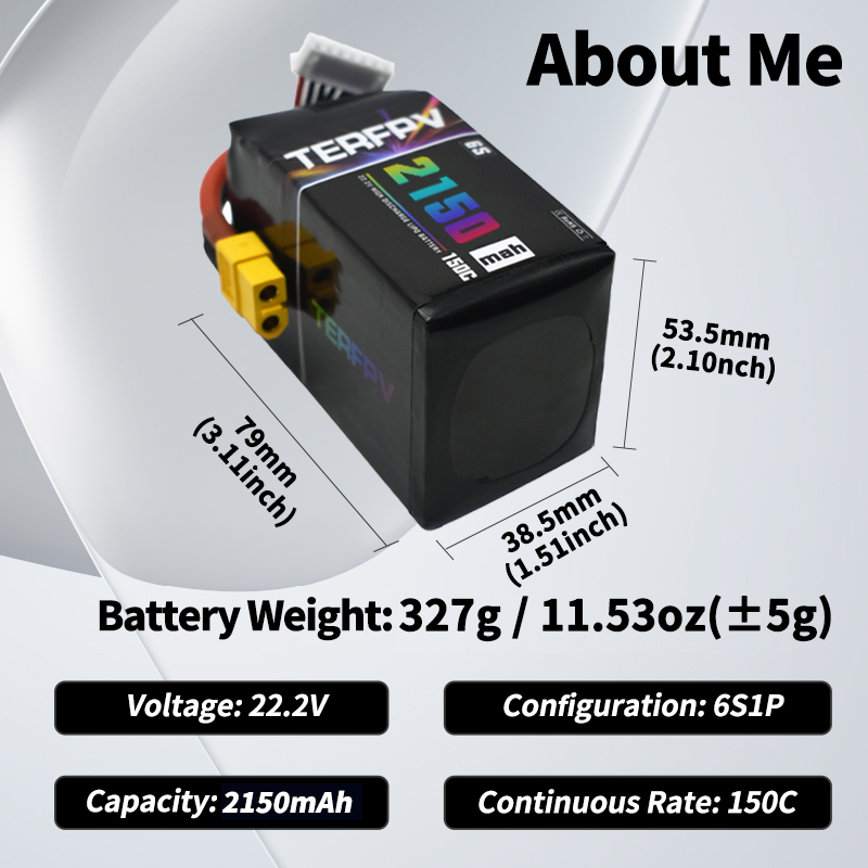 TERFPV Lipo Battery 6S 22.2V 1 - Drone Battery Plate avis et prix