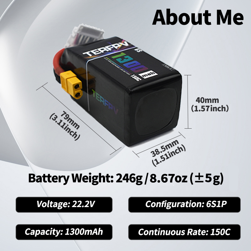 TERFPV Lipo Battery 6S 22.2V 1 - Drone Battery Plate avis et prix