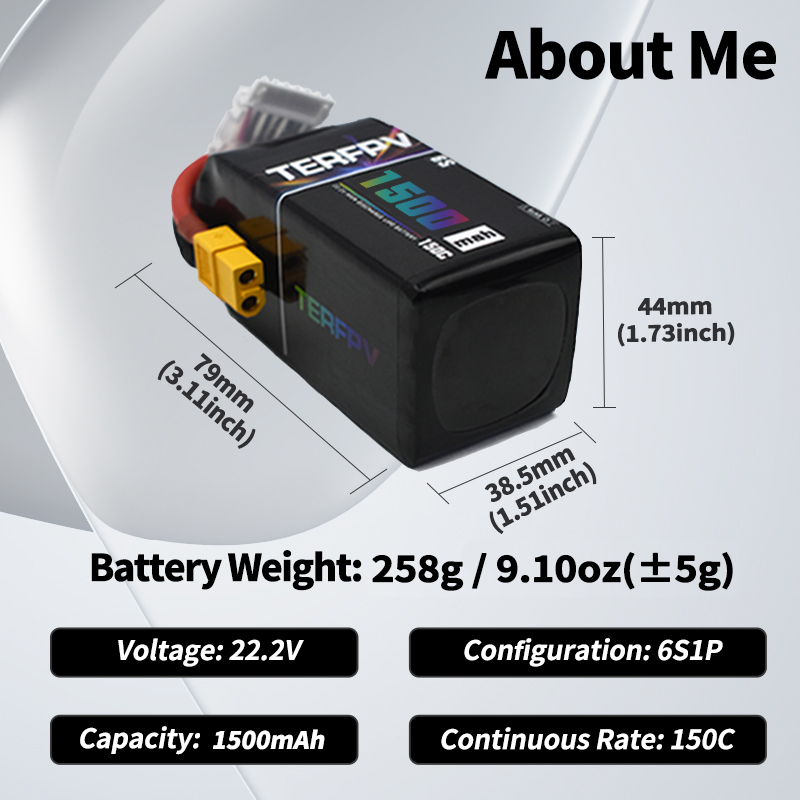 TERFPV Lipo Battery 6S 22.2V 1 - Drone Battery Plate avis et prix
