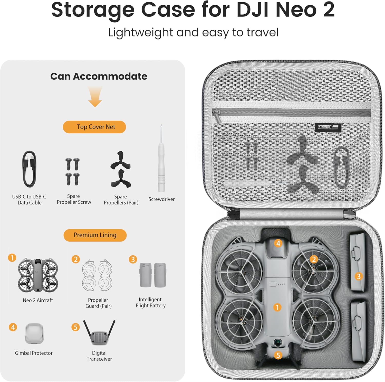 STARTRC Neo 2 Portable PU Shou - Drone Battery Case avis et prix
