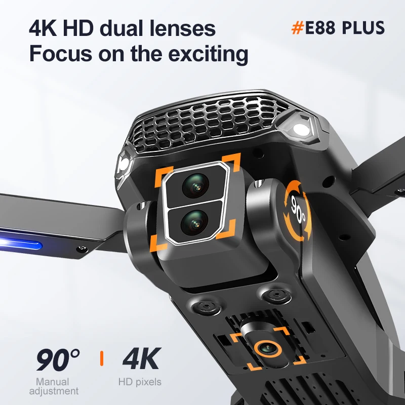 New E88 Plus Quadcopter Drone: - Drone Battery Case avis et prix