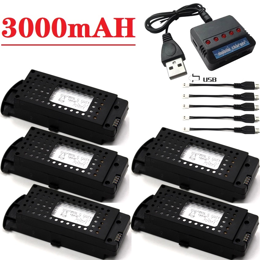 Q6 Drones Battery 3.7V 3000mAh - Drone Battery Li-Ion avis et prix