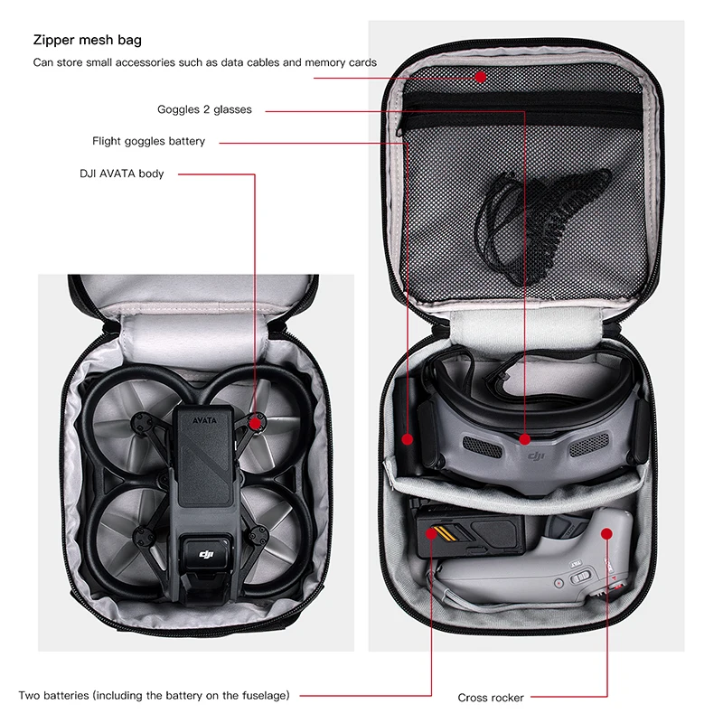 Portable Case Dual Layer Stora - Drone Battery Bag avis et prix