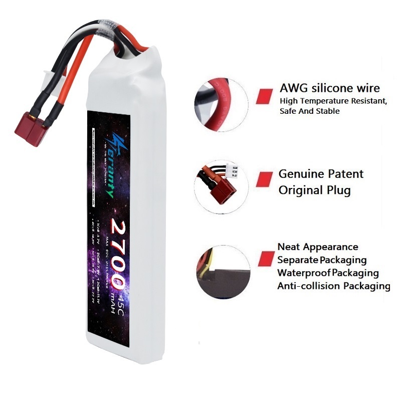 1/3PCS 2S 7.4V Lipo Battery 27 - Drone Battery Connector avis et prix