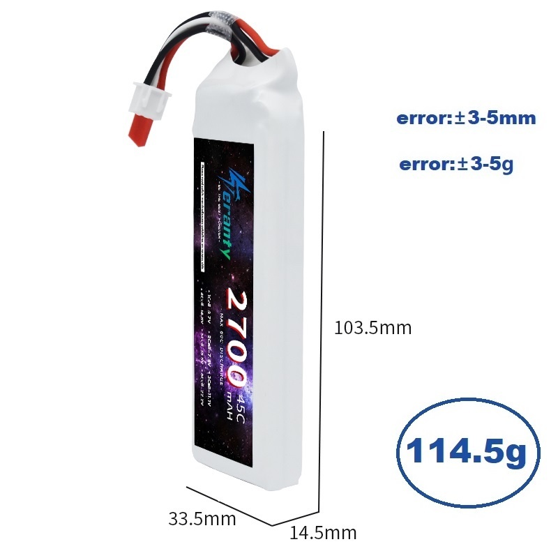 1/3PCS 2S 7.4V Lipo Battery 27 - Drone Battery Connector avis et prix