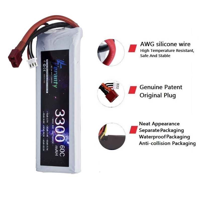 2S 7.4V LiPo Battery 3300mAh 6 - Drone Battery Connector avis et prix