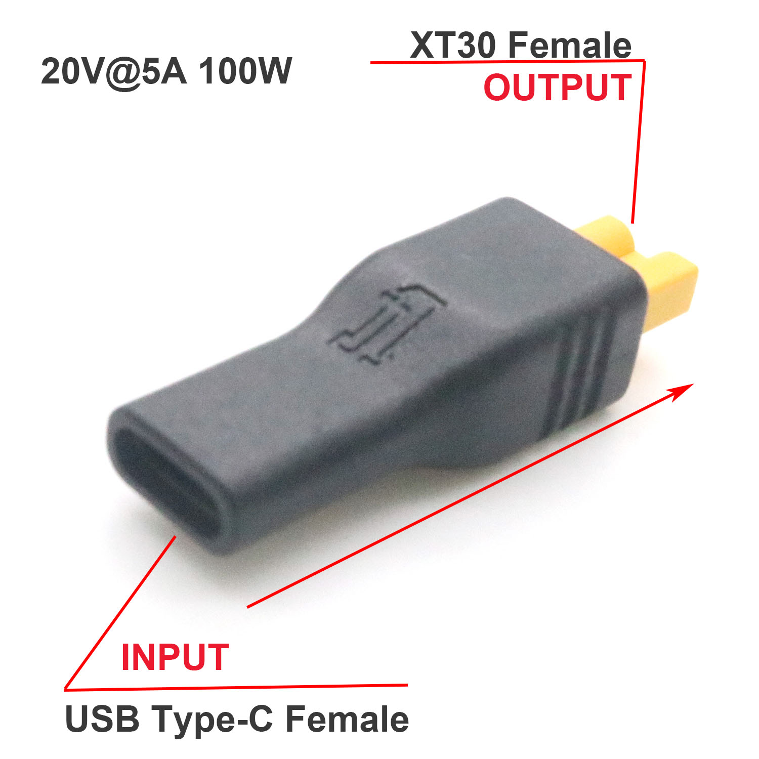 1pc USB Type C Female Input to - Drone Battery Connector avis et prix
