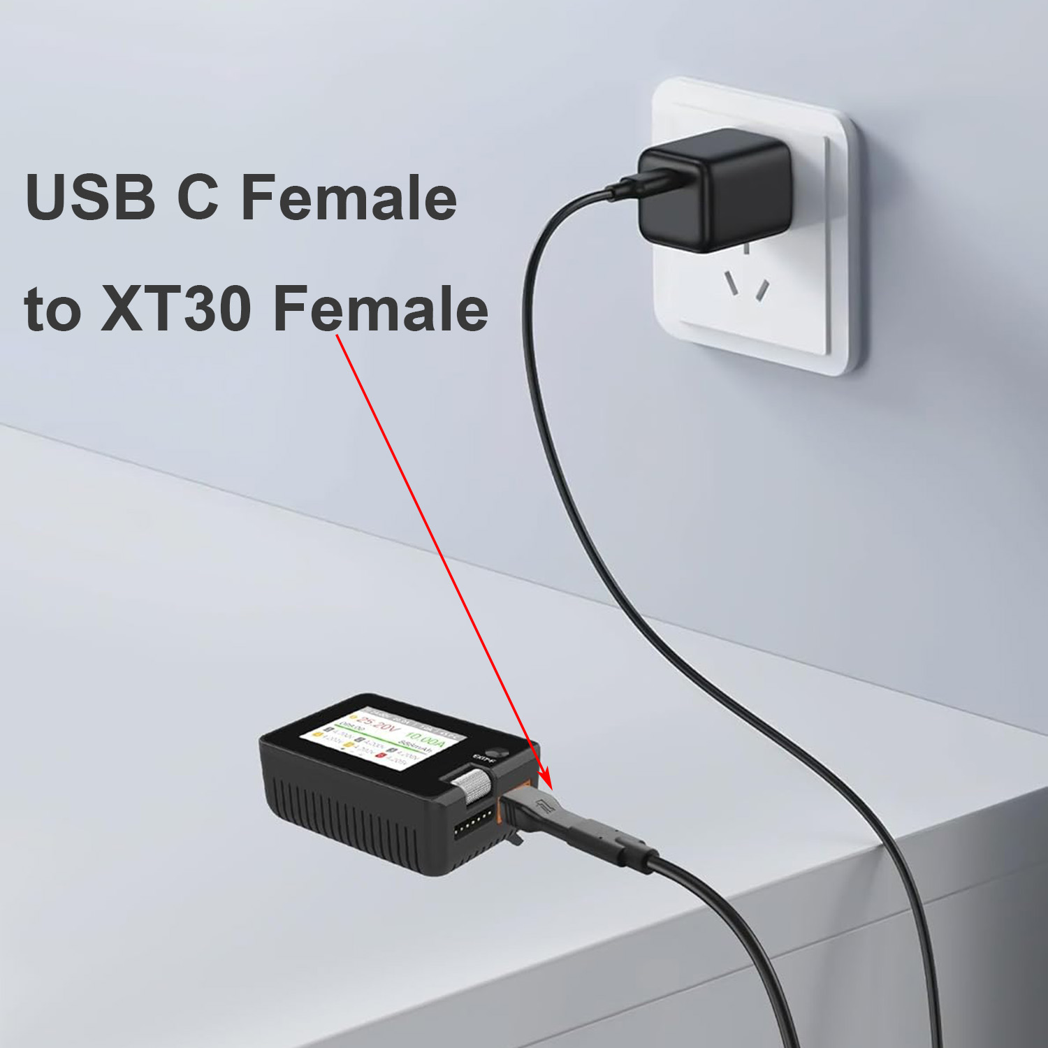1pc USB Type C Female Input to - Drone Battery Connector avis et prix