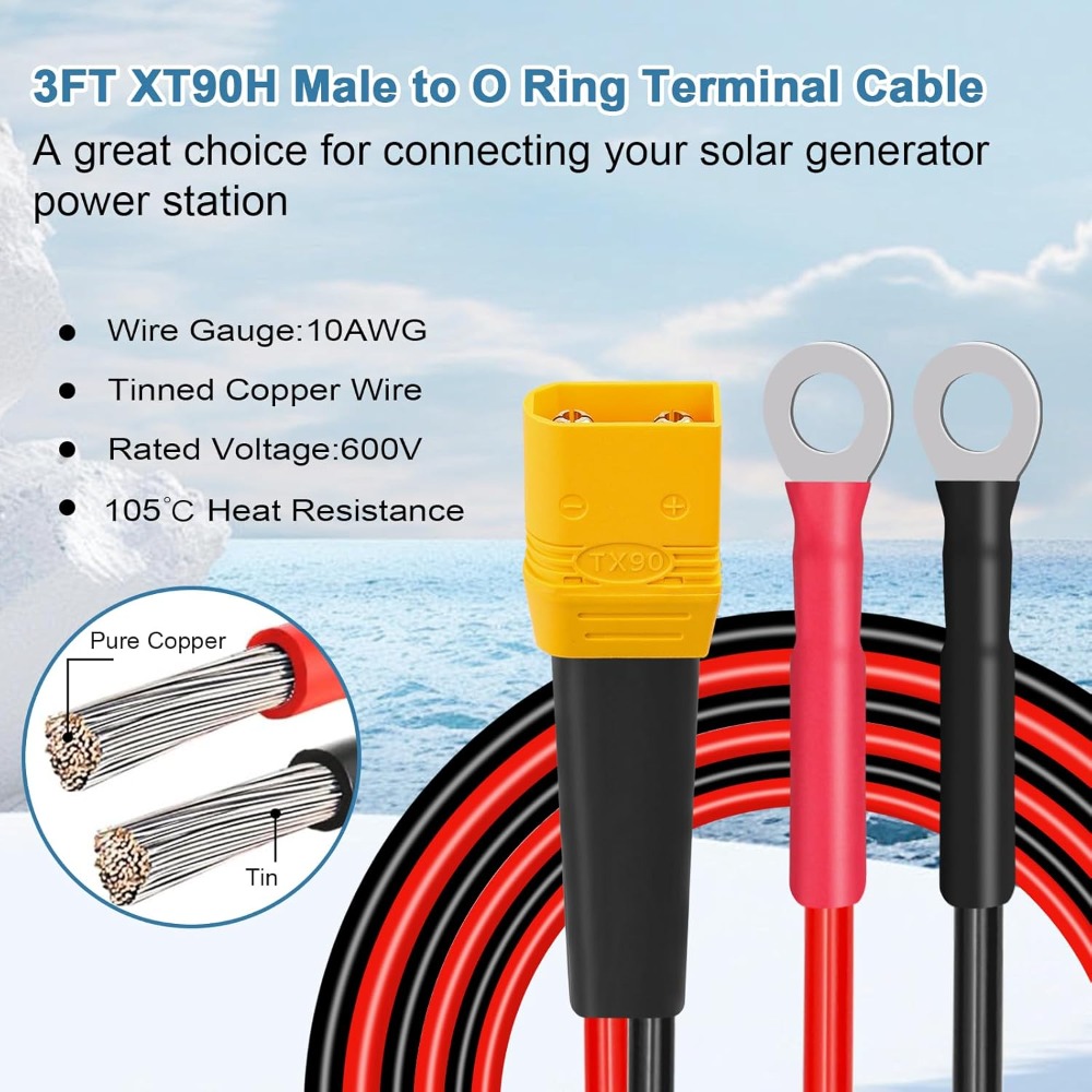 XT90 to O Ring Terminal Cable  - Drone Battery Connector avis et prix
