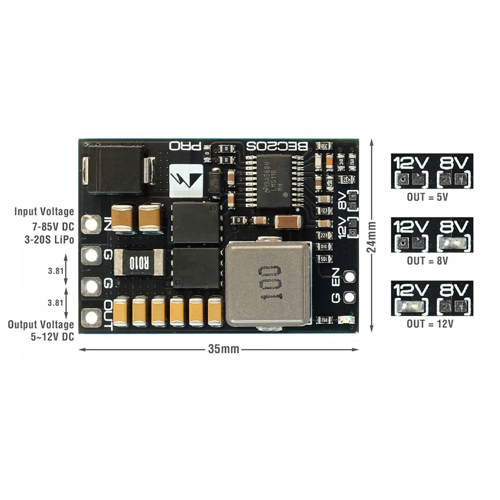MatekSys BEC 20S-PRO 7-85V to  - Drone Battery High Voltage avis et prix
