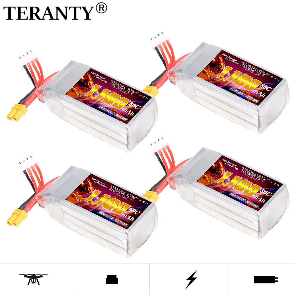 TERANTY 3S 11.1V 1100mAh 80C/1 - Drone Battery 3S avis et prix