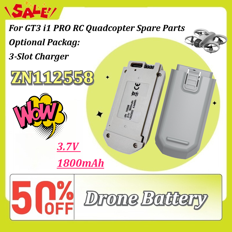 New 1-6PCS ZN112558 3.7V 1800m - Drone Battery Li-Ion avis et prix