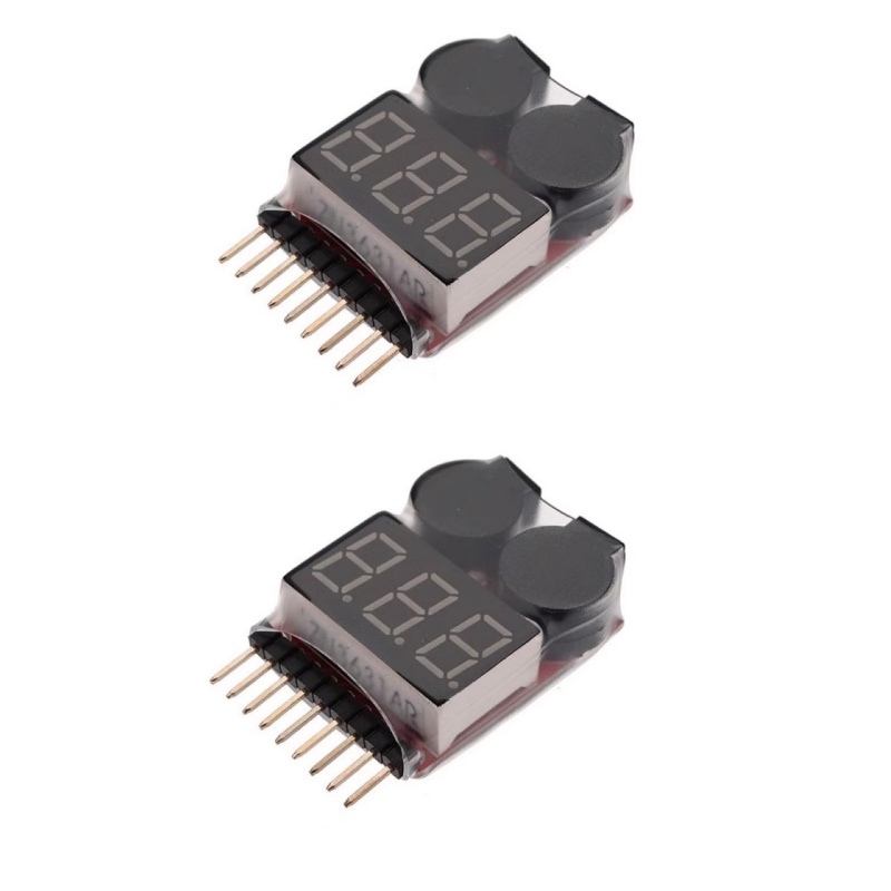 2Pcs 1S-8S LiPo Battery Voltag - Drone Battery Voltage Checker avis et prix