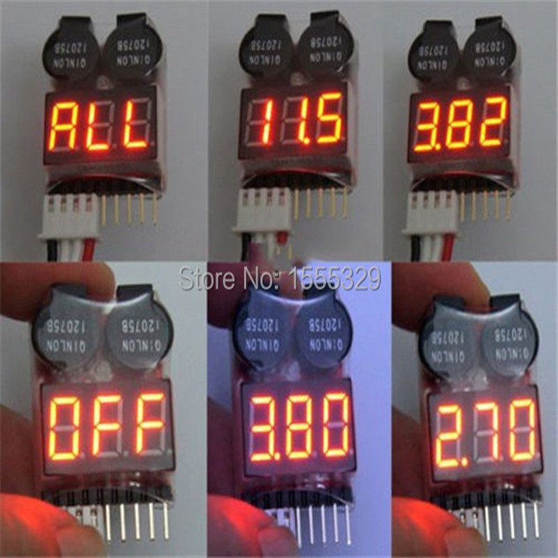 2Pcs 1S-8S LiPo Battery Voltag - Drone Battery Voltage Checker avis et prix