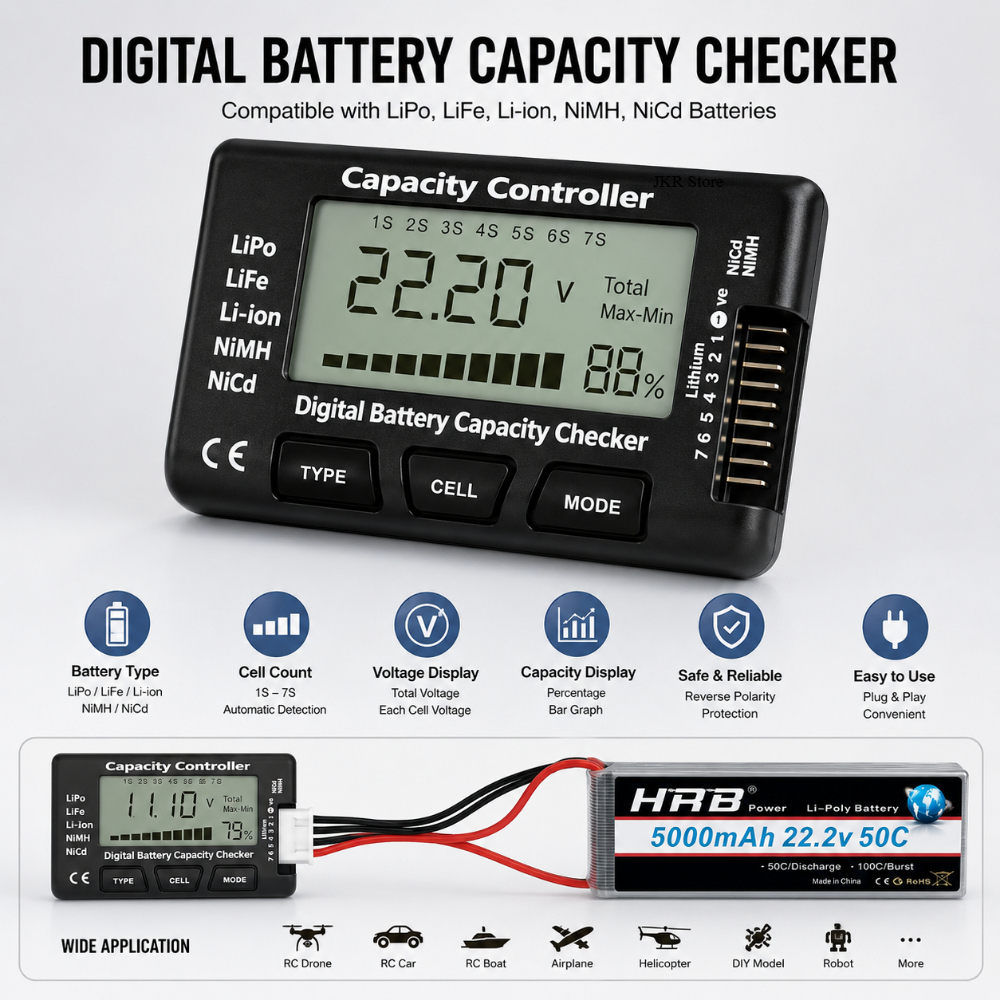 Handheld Battery Capacity Chec - Drone Battery Voltage Checker avis et prix