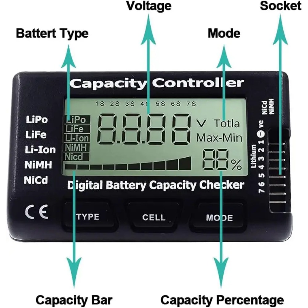 Handheld Battery Capacity Chec - Drone Battery Voltage Checker avis et prix