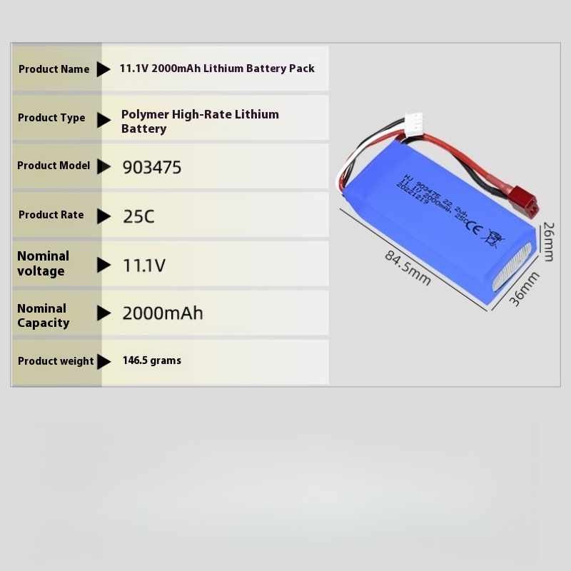 XT30 Plug 11.1v 2000mAh Lipo B - Drone Battery 3S avis et prix