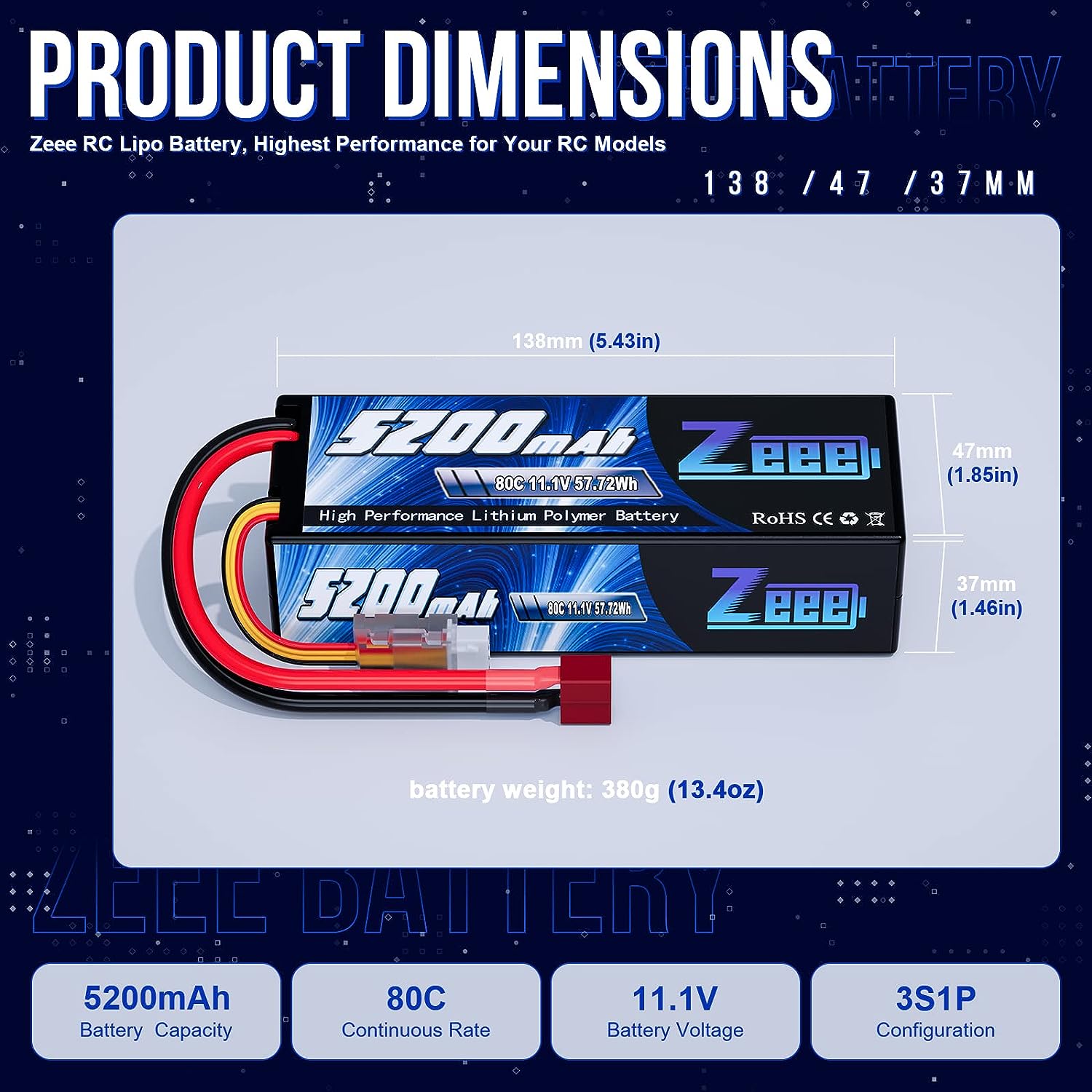 1/2pcs Zeee 3S 5200mAh Lipo Ba - Drone Battery 3S avis et prix
