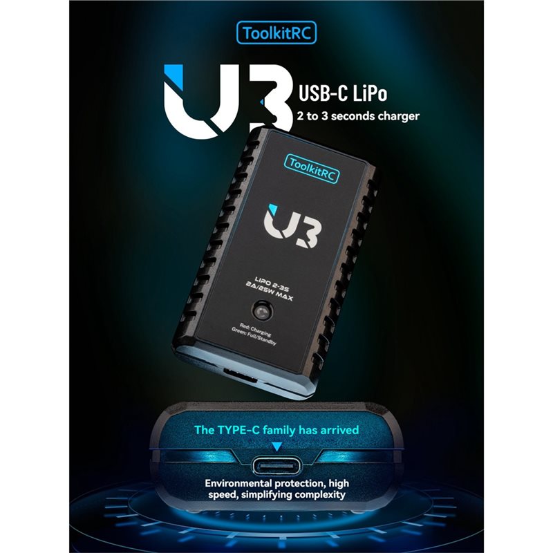 Toolkitrc U3 Battery 2A 25W 2- - Drone Battery 3S avis et prix