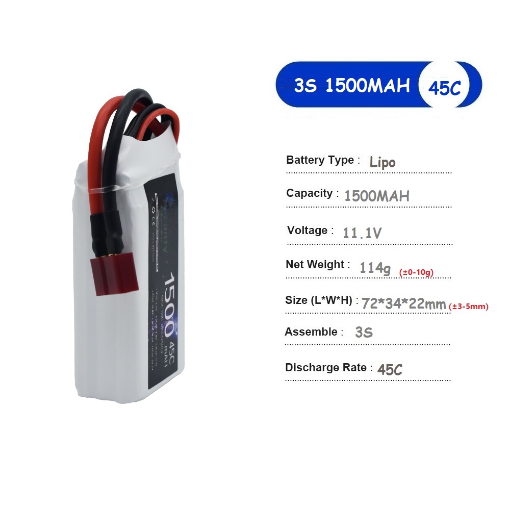 11.1V LiPo Battery 3S 1500mah  - Drone Battery 3S avis et prix