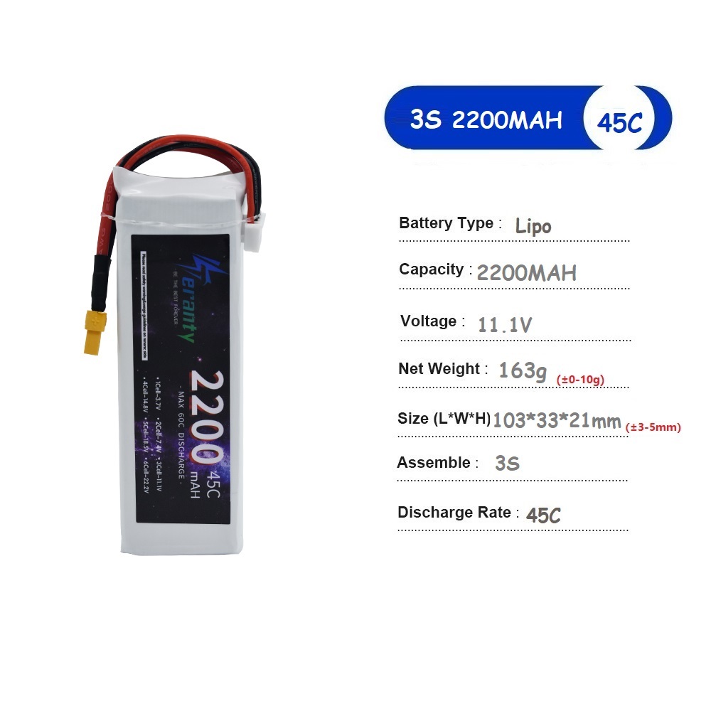 11.1V LiPo Battery 3S 1500mah  - Drone Battery 3S avis et prix