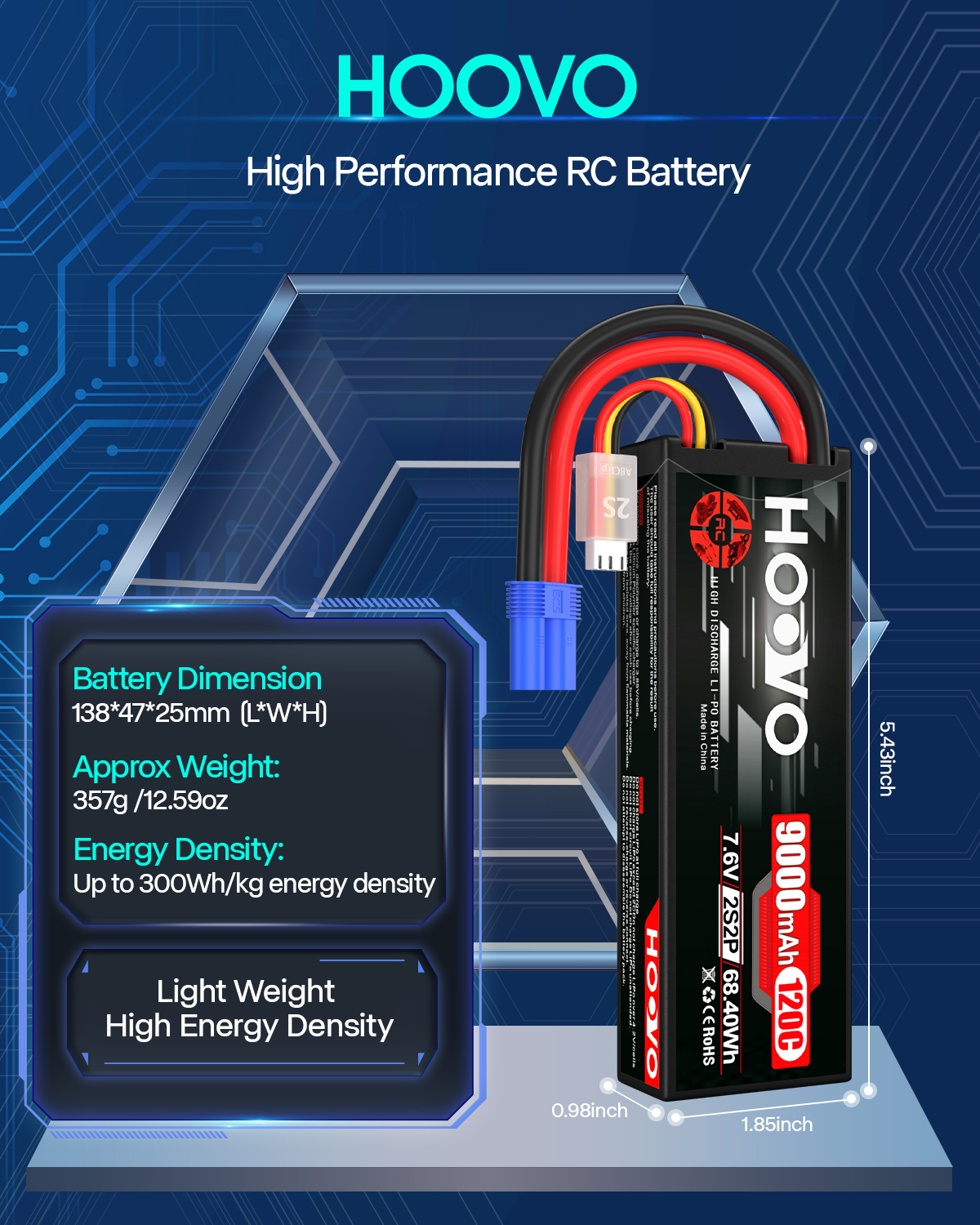 HOOVO 2S 9000mAh RC Battery 7. - Drone Battery High Voltage avis et prix
