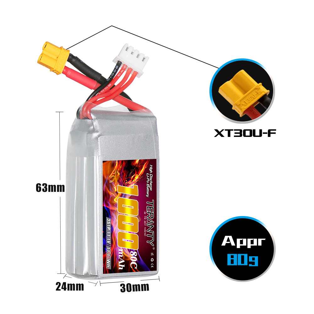 TERANTY 3S 11.1V 80C/160C 1000 - Drone Battery 3S avis et prix