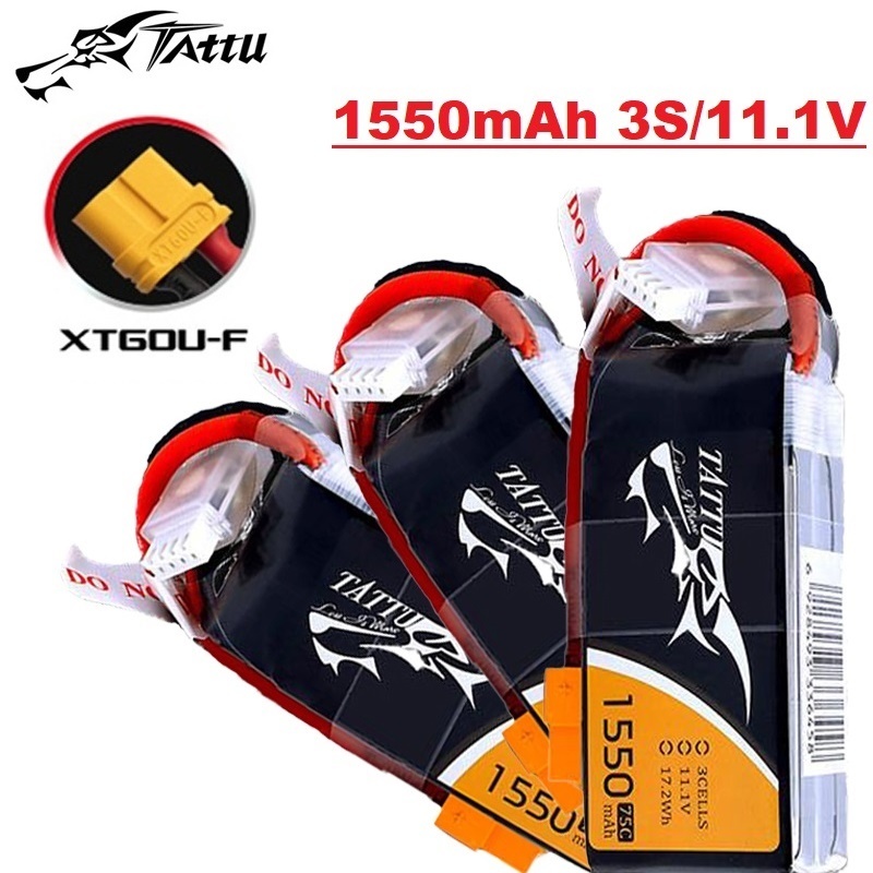 TATTU 3S 11.1V 1550mAh 75C LiP - Drone Battery 3S avis et prix